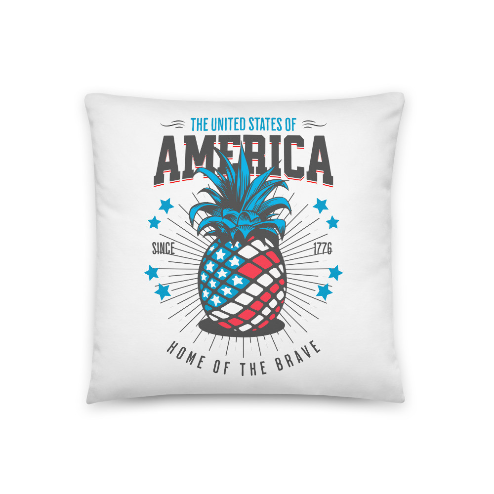 American Pineapple - The United States Of America Basic Pillow