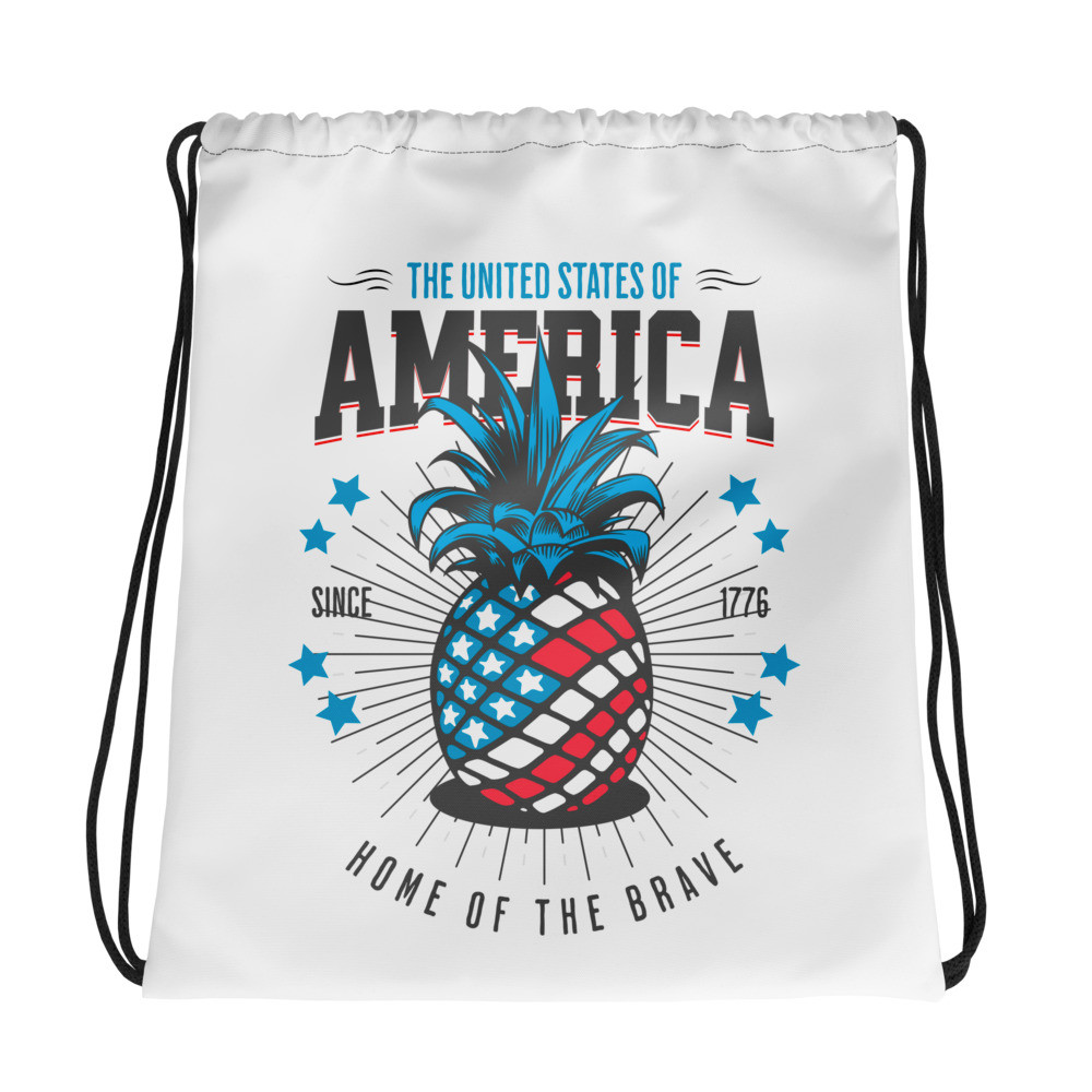 American Pineapple - The United States Of America Drawstring bag