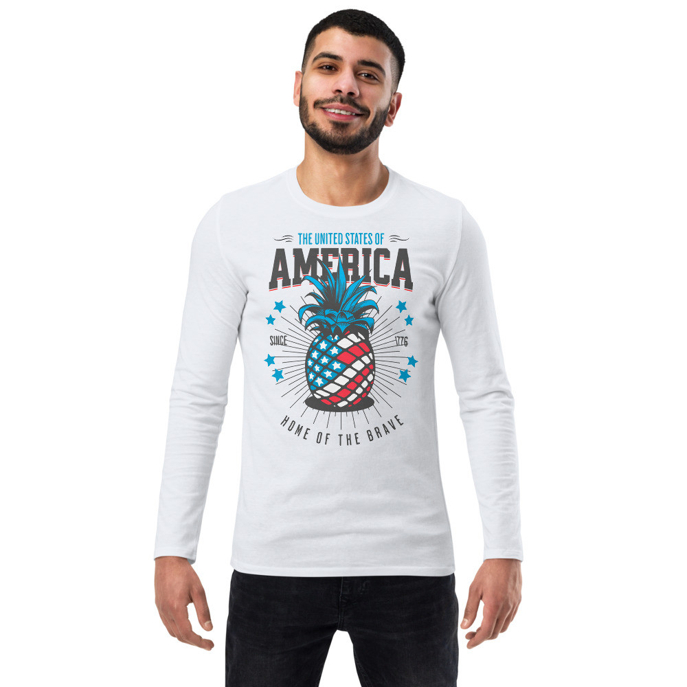 American Pineapple - The United States Of America Unisex Fashion Long Sleeve Shirt