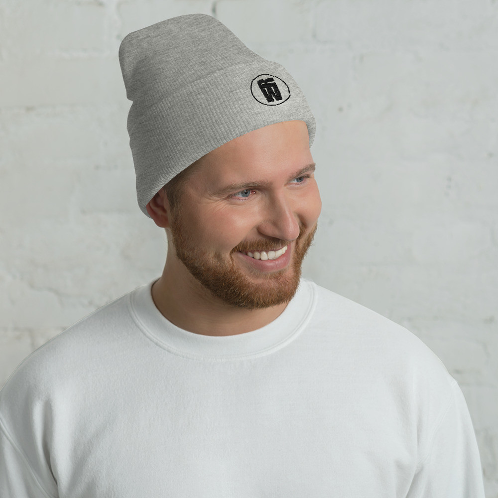 WR Logo Black Cuffed Beanie