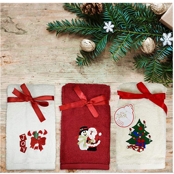  Embroidered Holiday Design 6-piece Towel Set