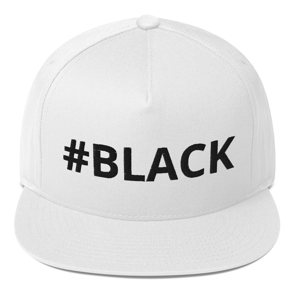 RB #BLACK Flat Bill Cap