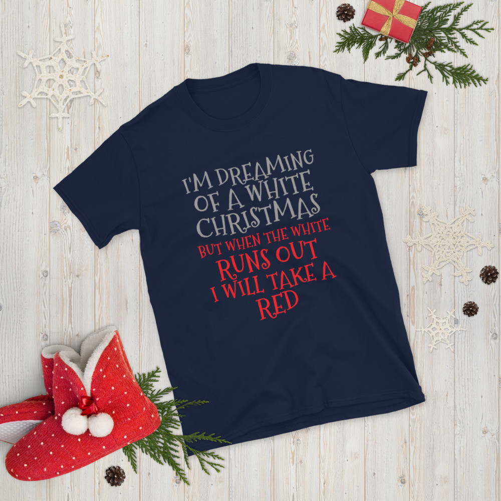 Dreaming Of A White Christmas Short-Sleeve Unisex T-Shirt