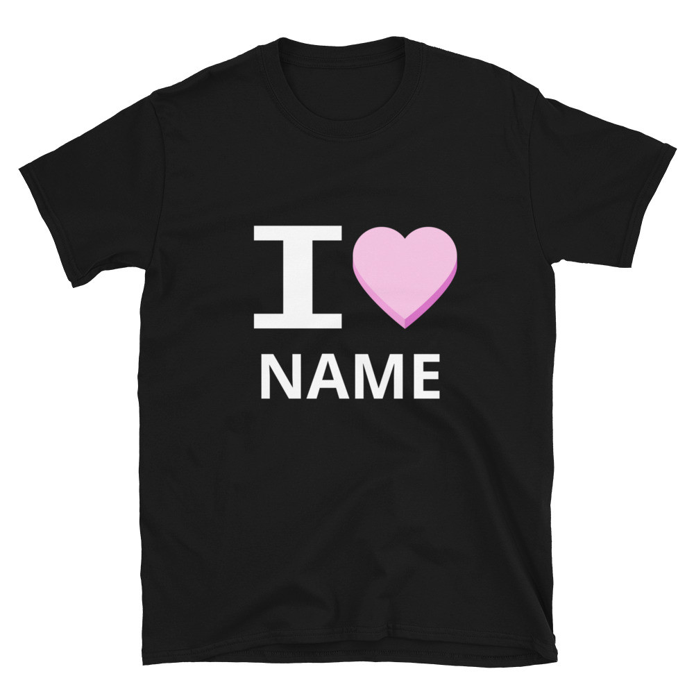 I Heart (Personalised Name) Short-Sleeve T-Shirt