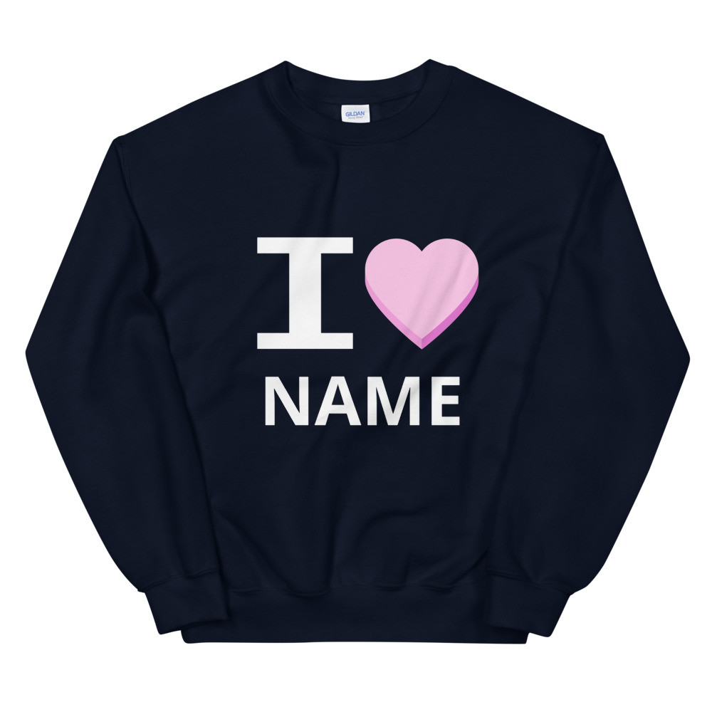 I Heart (Personalised Name) Sweatshirt