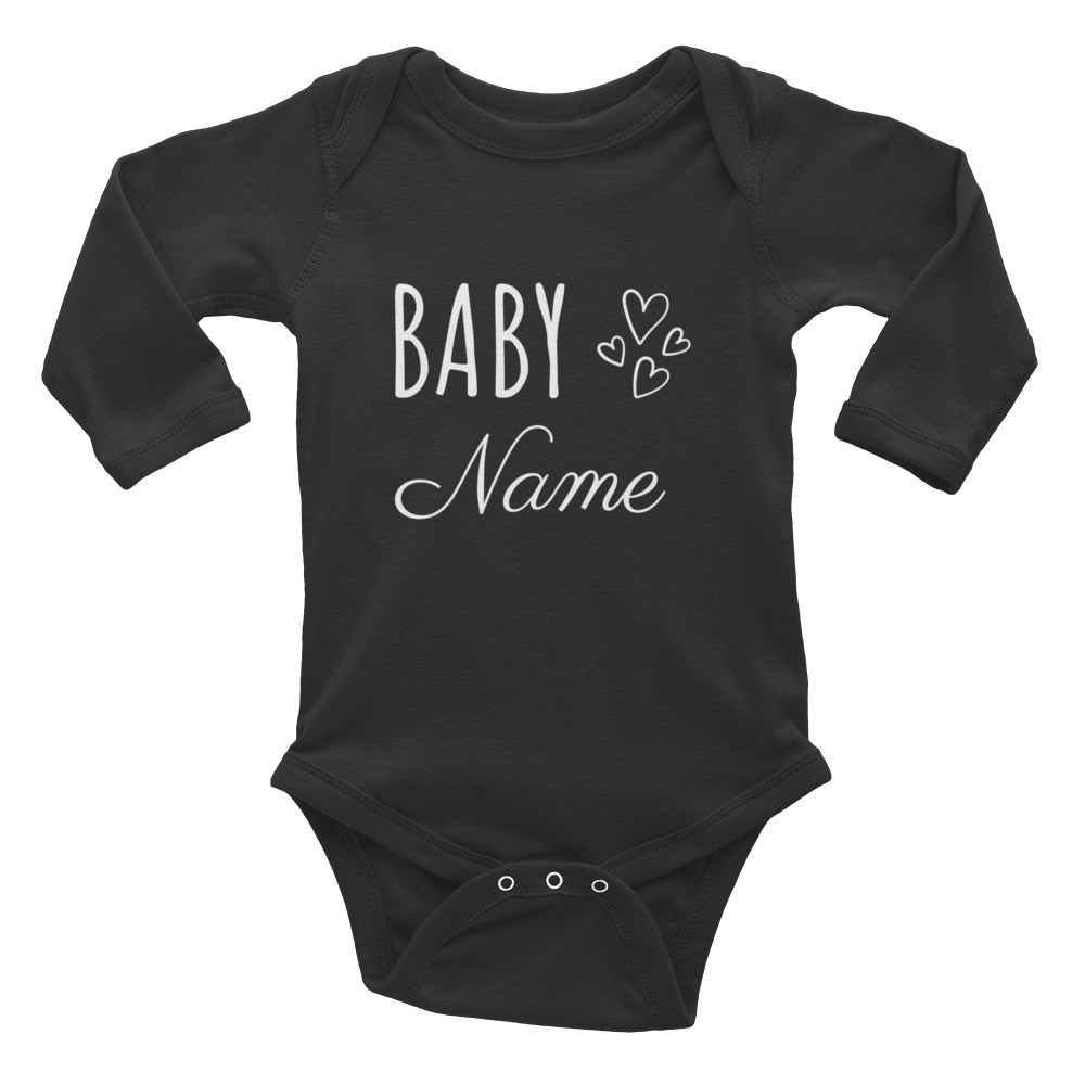Personalised Baby Name Infant Long Sleeve Bodysuit
