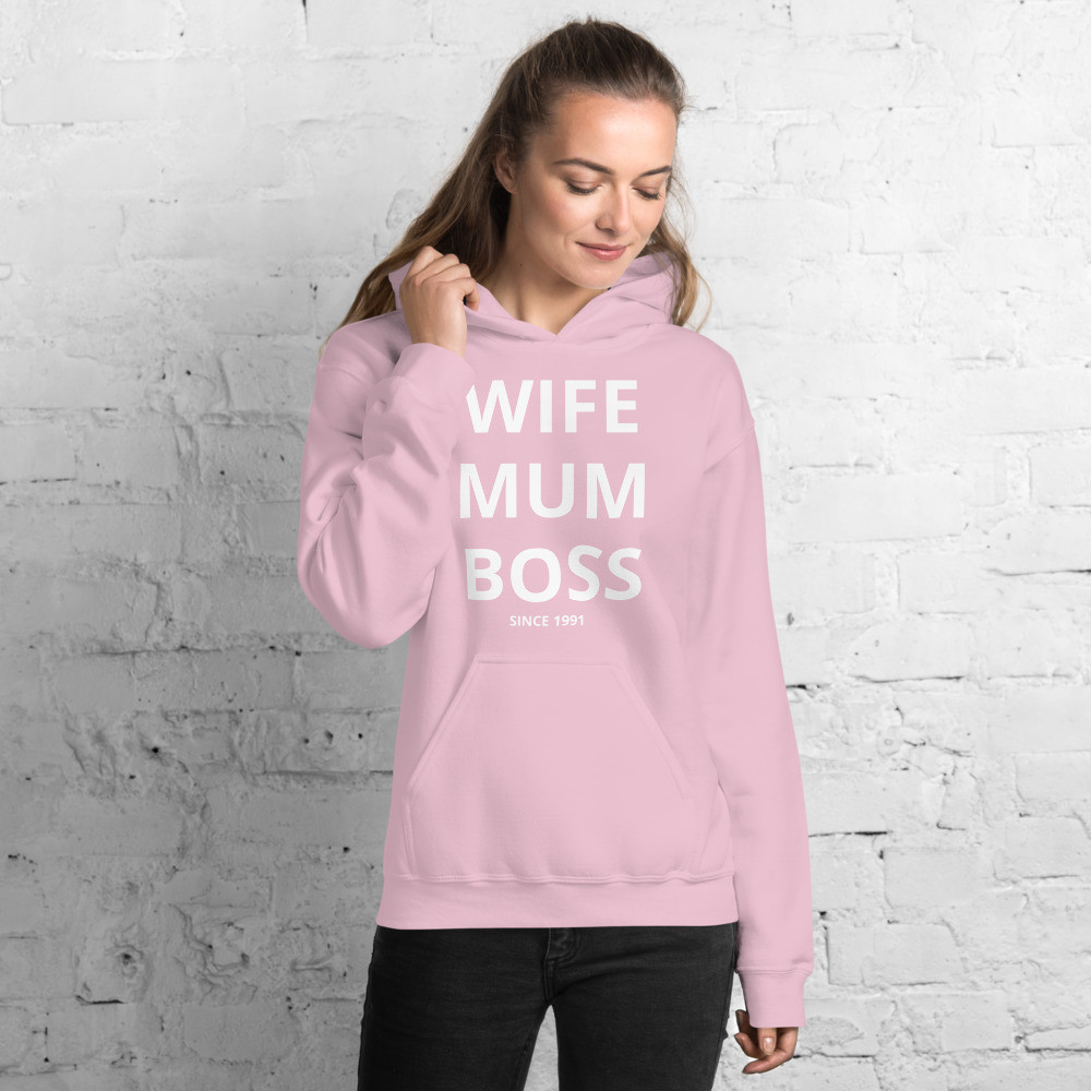 Wife Mum Boss Hoodie (Personalised Date)