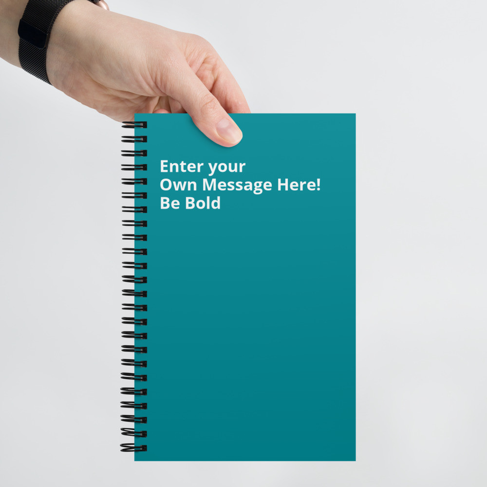 A (Personalised) Message Spiral notebook