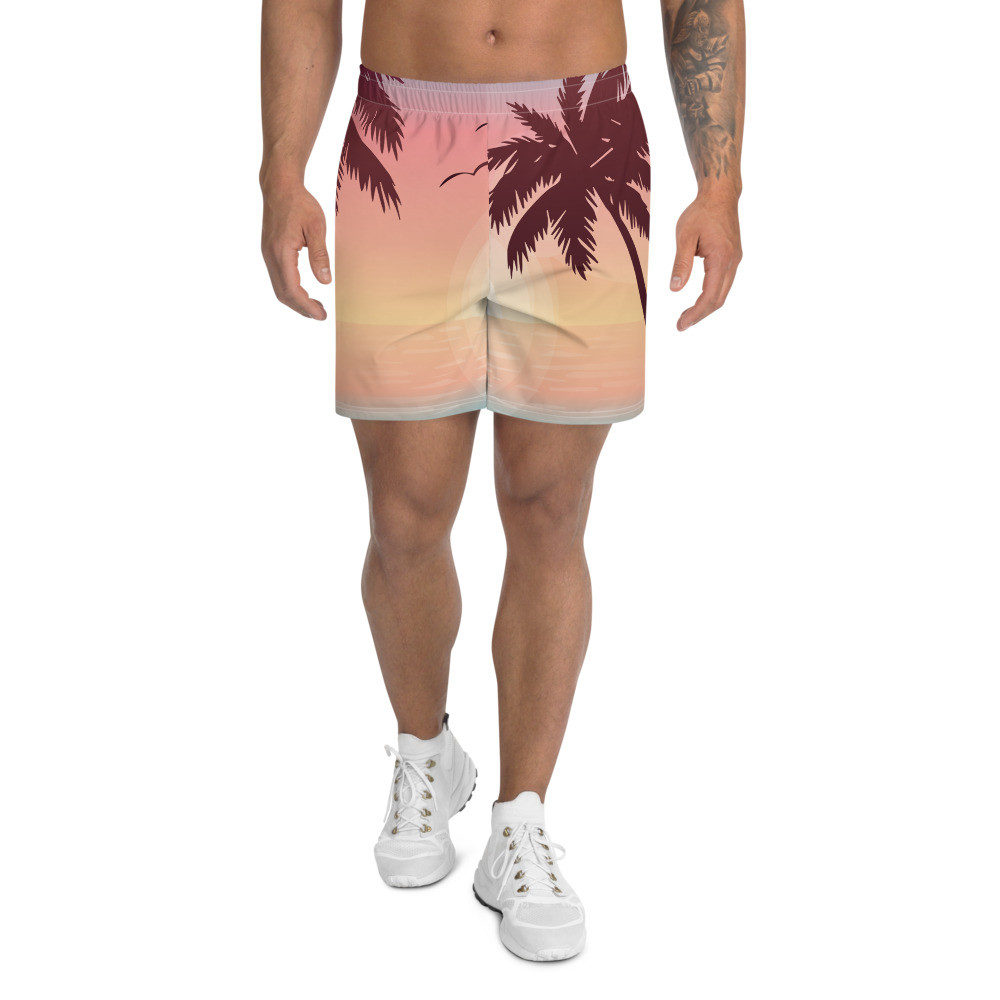 Sunset - Men's Athletic Long Shorts