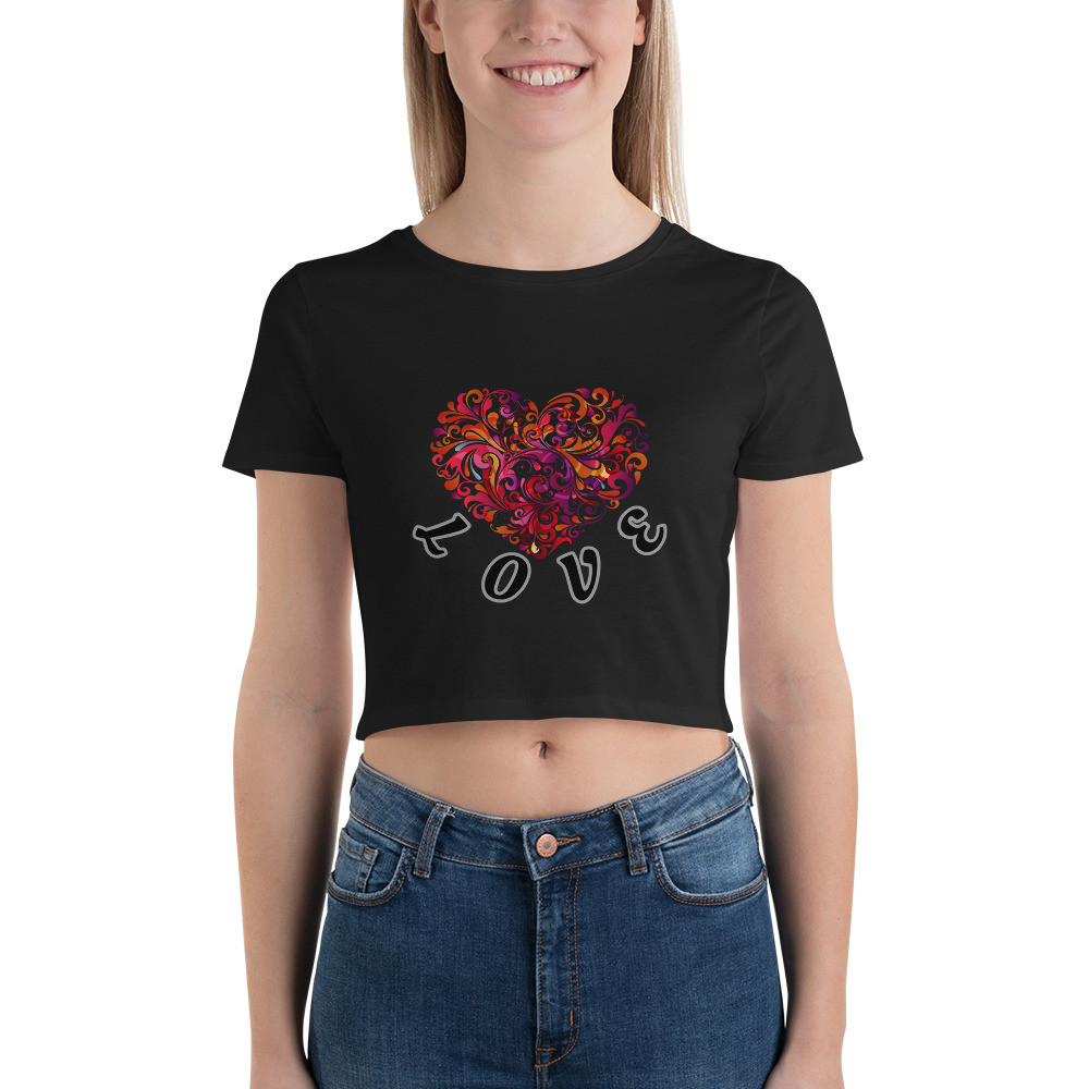 Love pattern - Women’s Crop Tee