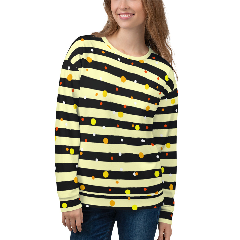 Polka Dots  Stripes - Unisex Sweatshirt