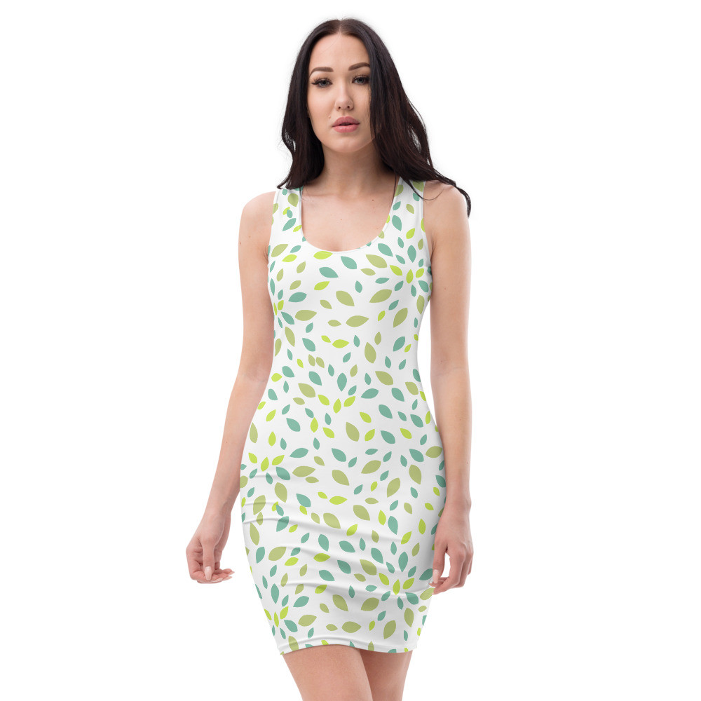 Green Leaves - Sublimation Cut & Sew Dress