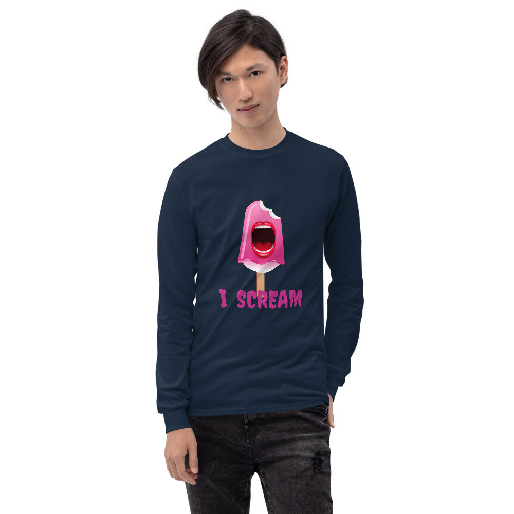 I scream -Men’s Long Sleeve Shirt