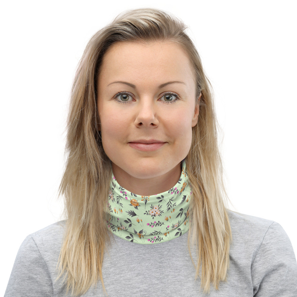 Green Flower - Neck Gaiter