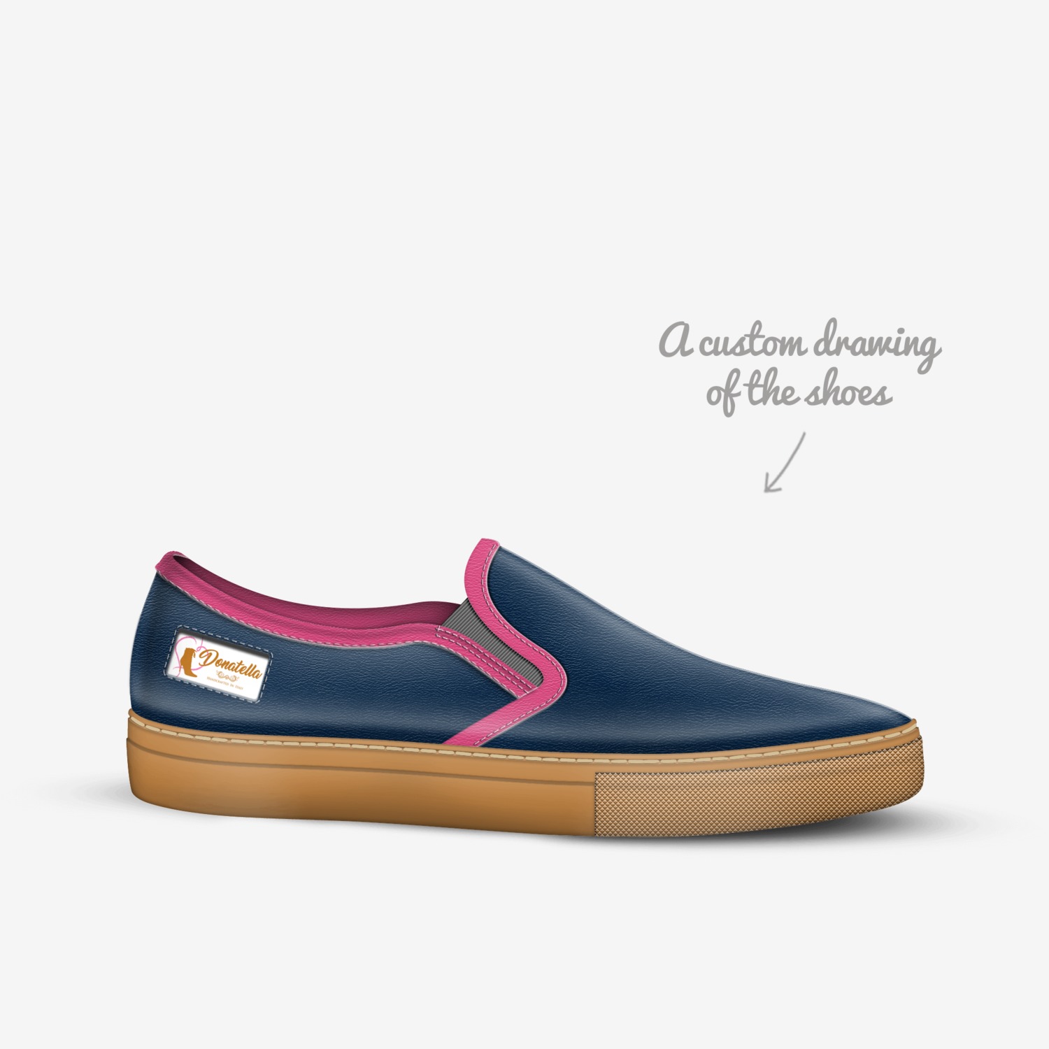 Donatella  Plain Slip On Skate Shoes