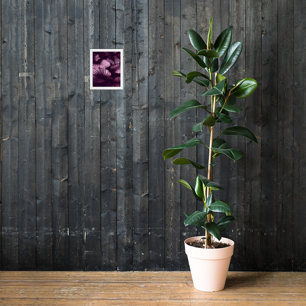 Maroon Leaves - Framed poster