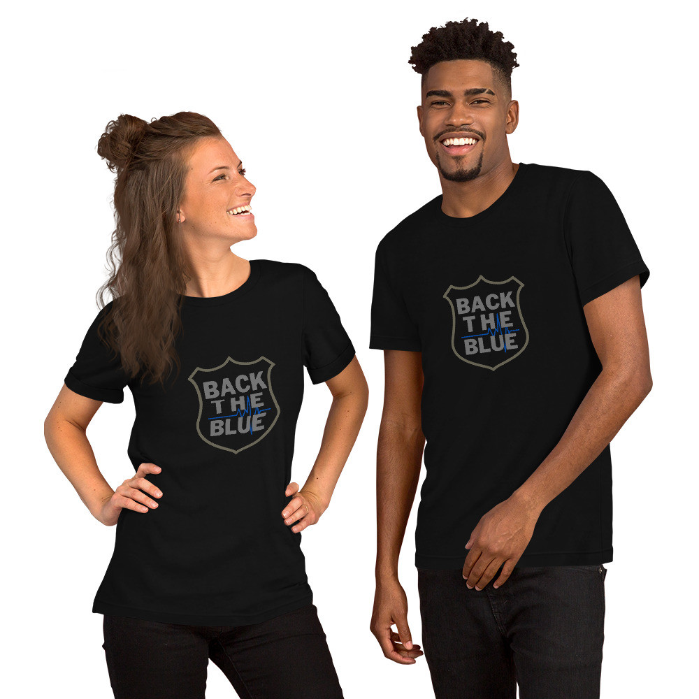 Back the Blue Thin Line - Short-Sleeve Unisex T-Shirt