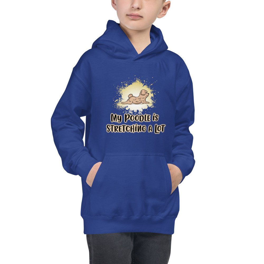 My Poodle is Stretching A Lot - Kids Hoodie