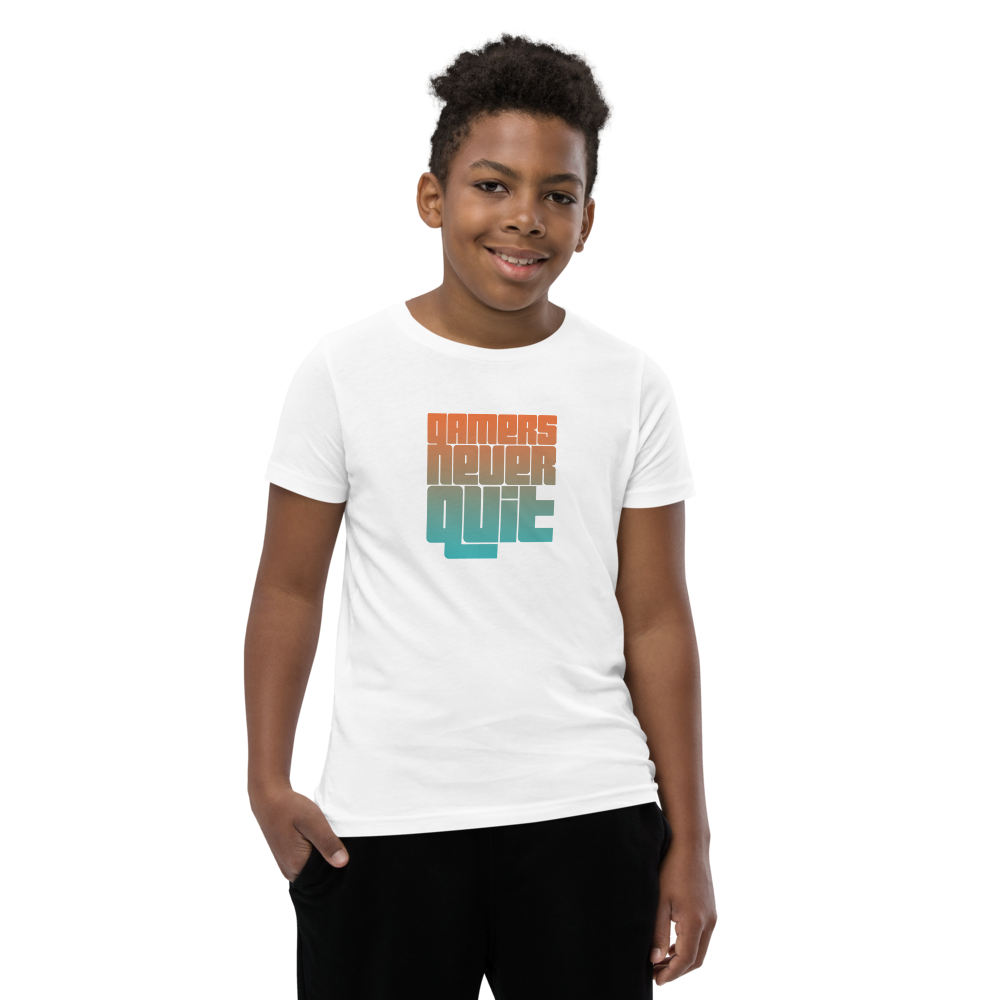 Kids Gamers Never Quit Short Sleeve T-Shirt