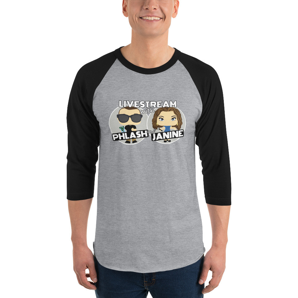 unisex 3/4 sleeve raglan shirt