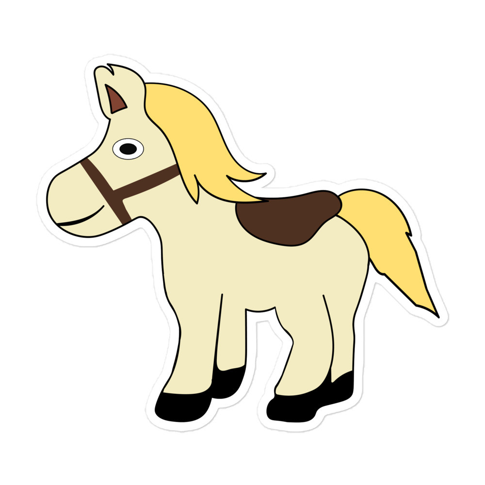 Beige Horse Sticker 