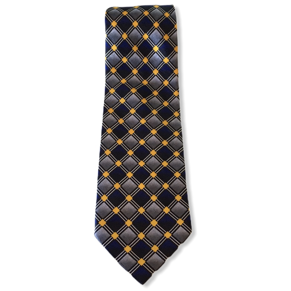 Berardi Men's Tie Blue Gray Gold