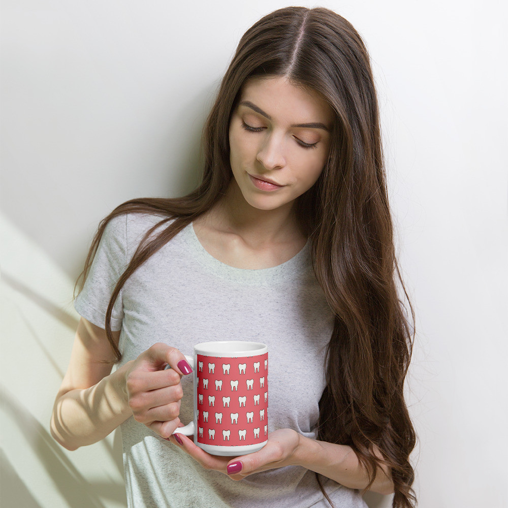 Red Tooth Pattern Mug
