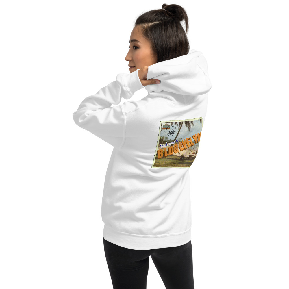 Unisex BLDG Evelyn Postcard (Back) Hoodie