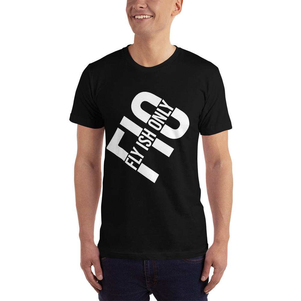 FIO angled logo tee white logo