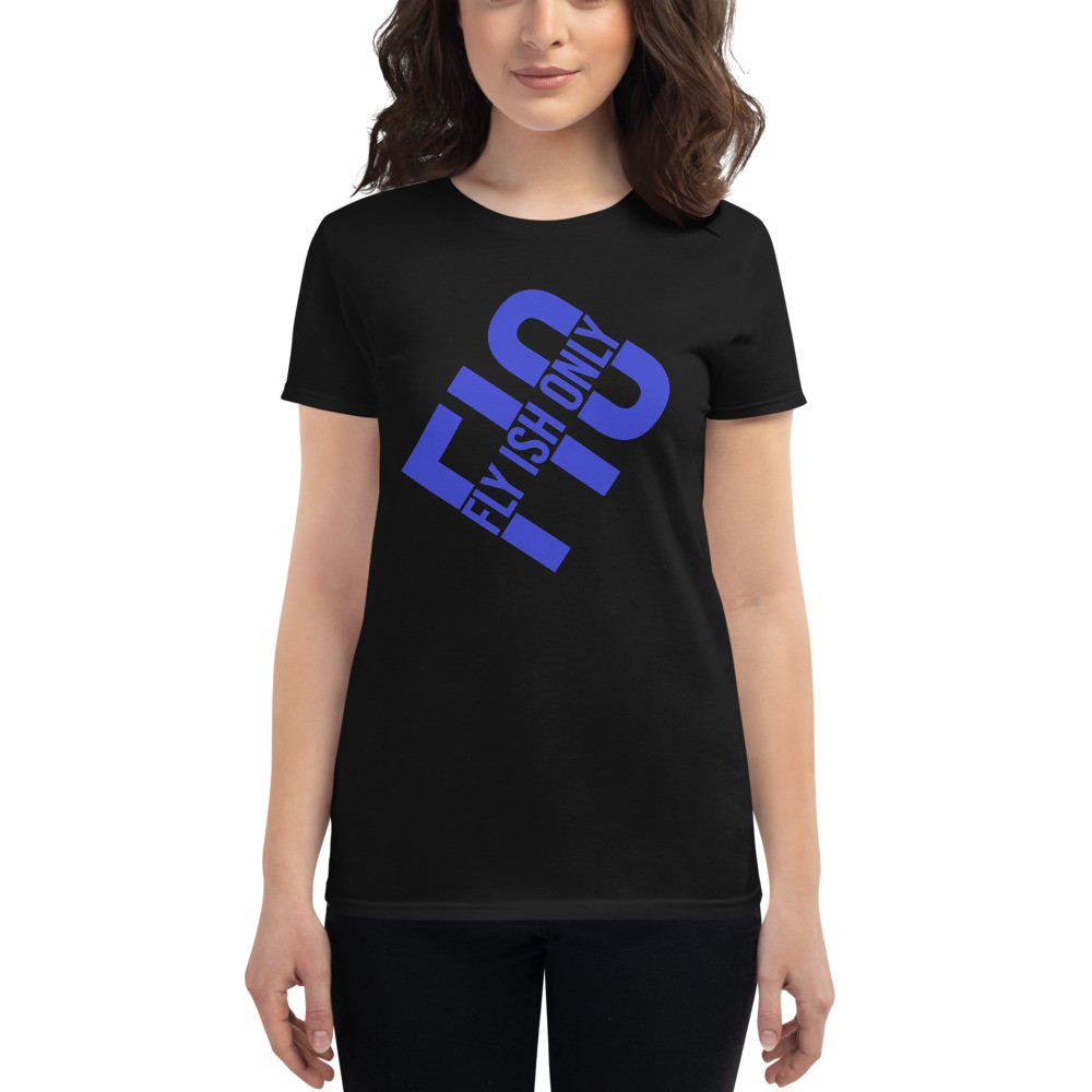 Women's short sleeve angled t-shirt blue