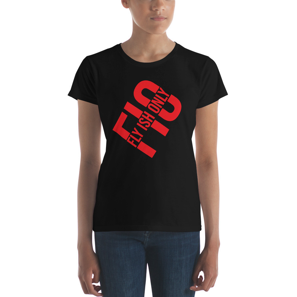 Women's short sleeve angled logo t-shirt red