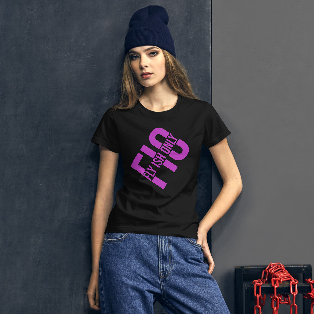 Women's short sleeve angle t-shirt purple