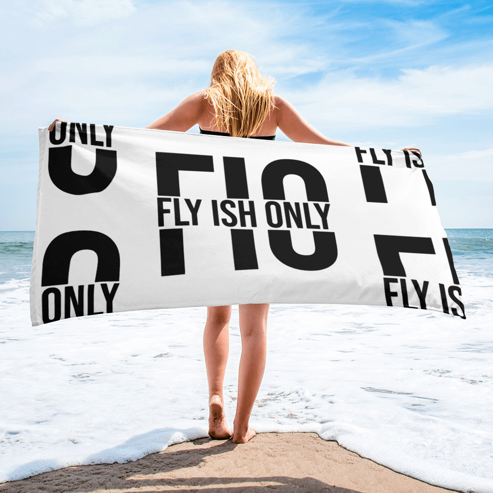Towel with black FIO logo