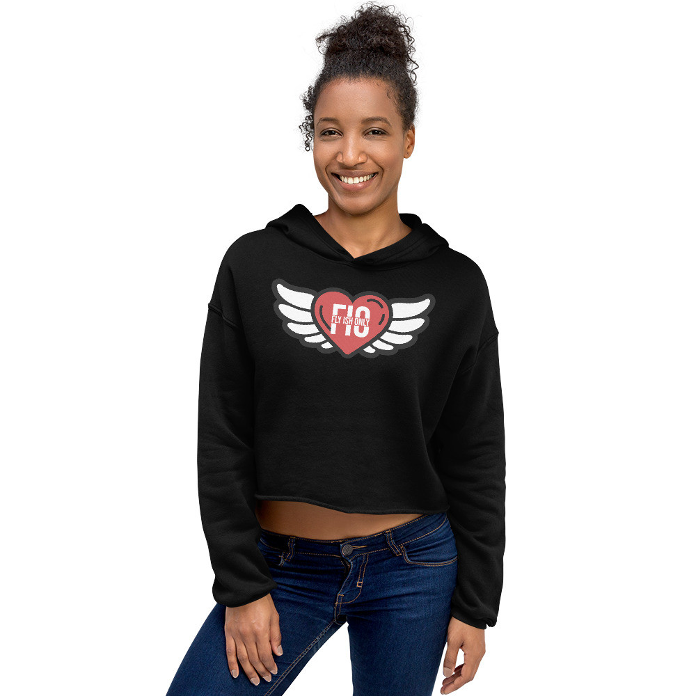 Love Is Fly Crop Hoodie