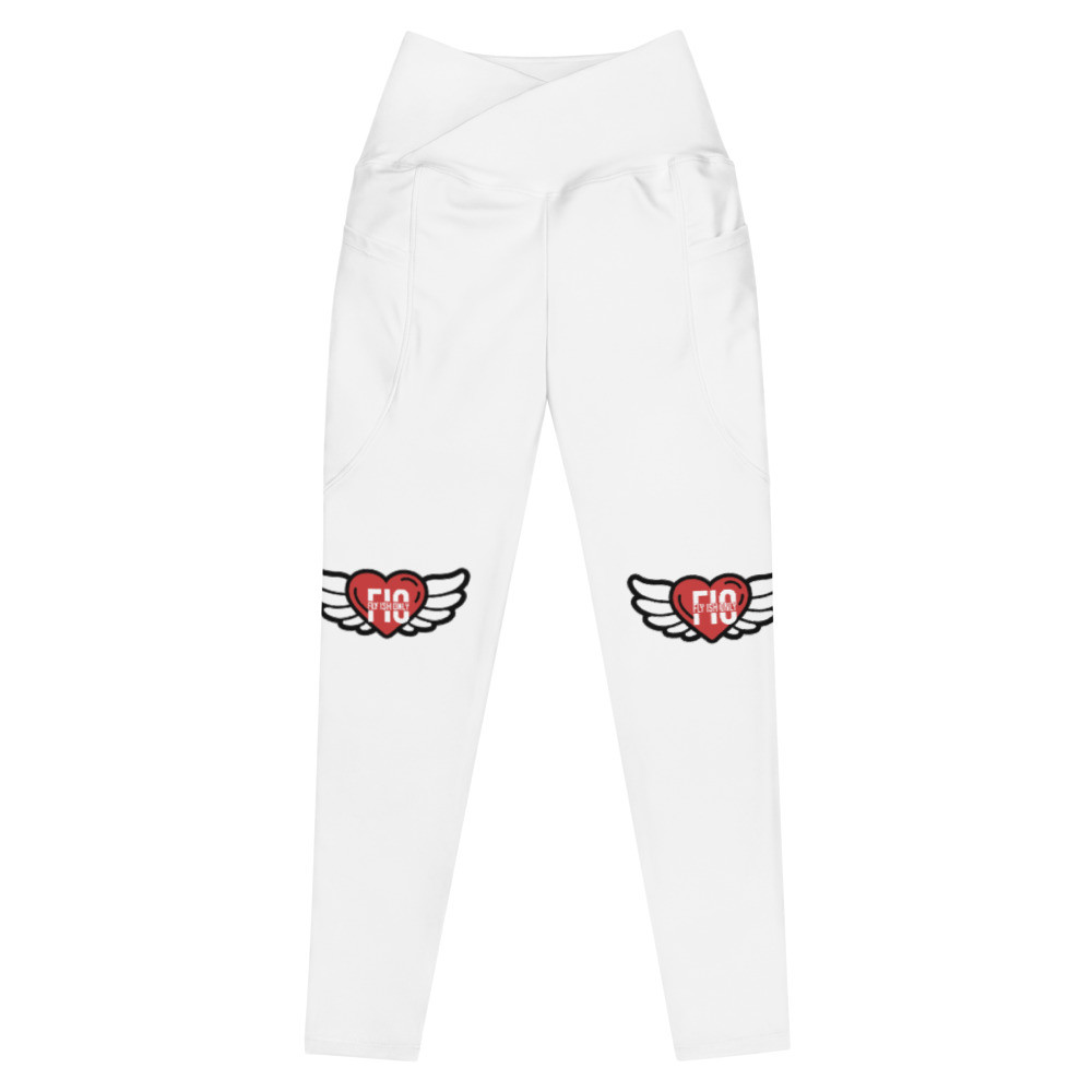 Love Is Fly Crossover leggings with pockets