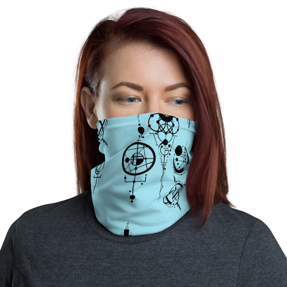 blue geo mask
