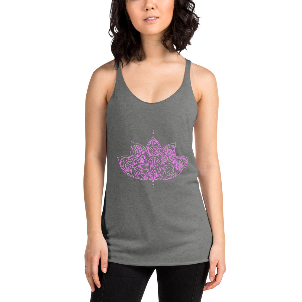 purple flower tank top